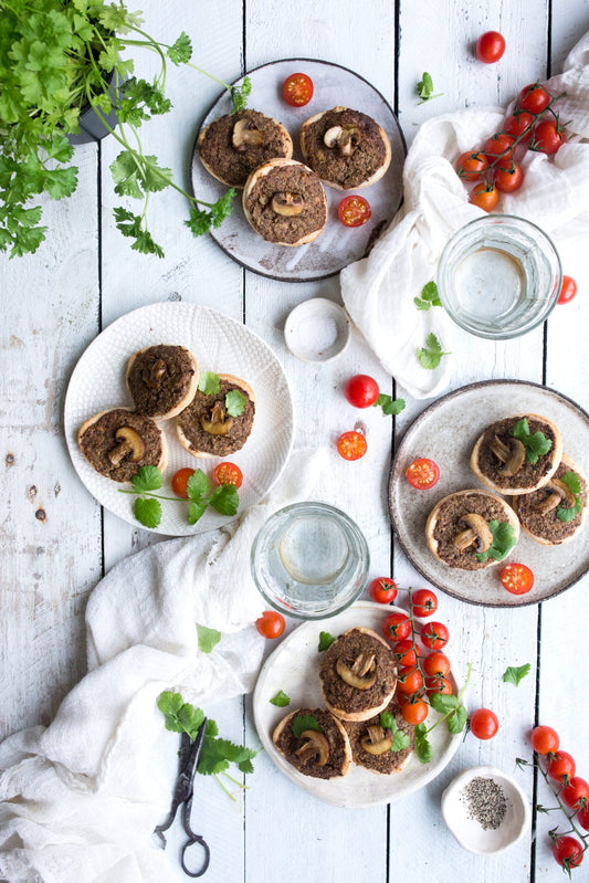 Vegan Mini Mushroom Quiches