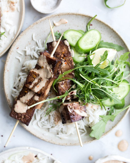 Sticky Tofu Satay Sticks