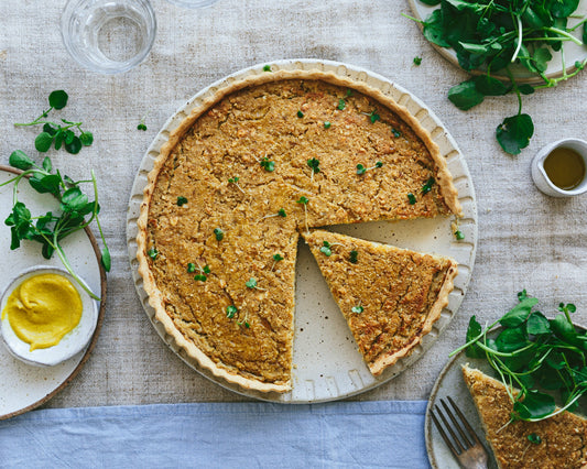 Vegan Caramelized Onion Quiche