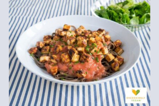Super-Quick Soba Noodles with Tofu Tomato Sauce